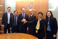 Prof. Chen Zhimin (third from left), Associate Vice-President of Fudan University leads a delegation to CUHK